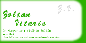 zoltan vitaris business card